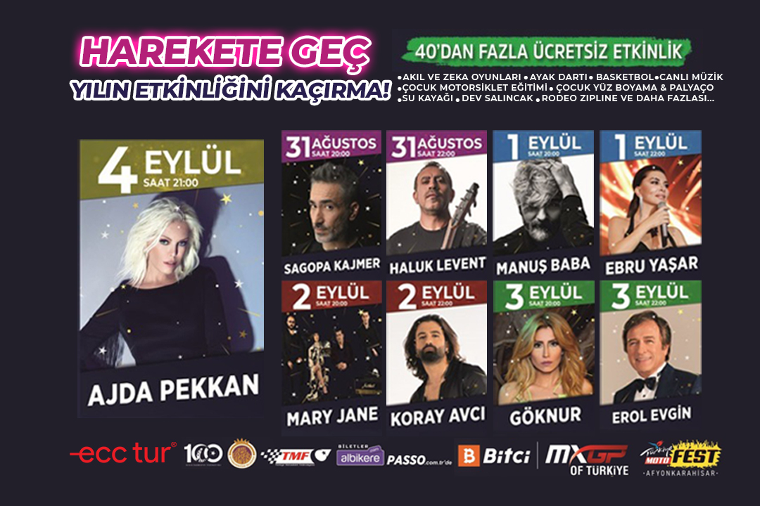 Mxgp of Turkey ve Motofest Turu 1 Gece (Tüm Konserler Dahil) -Ulaşım Hariç